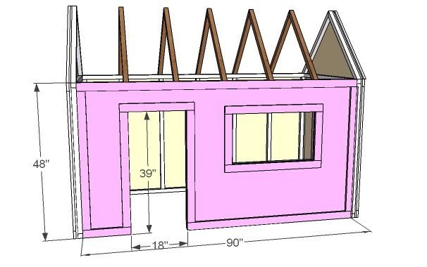 Build the Simple Playhouse dimension diagram 1