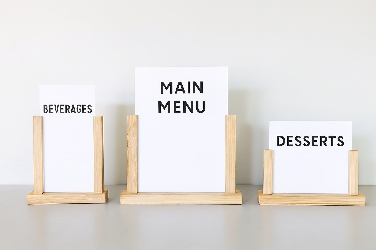 Build Your Own Table Menu Stands