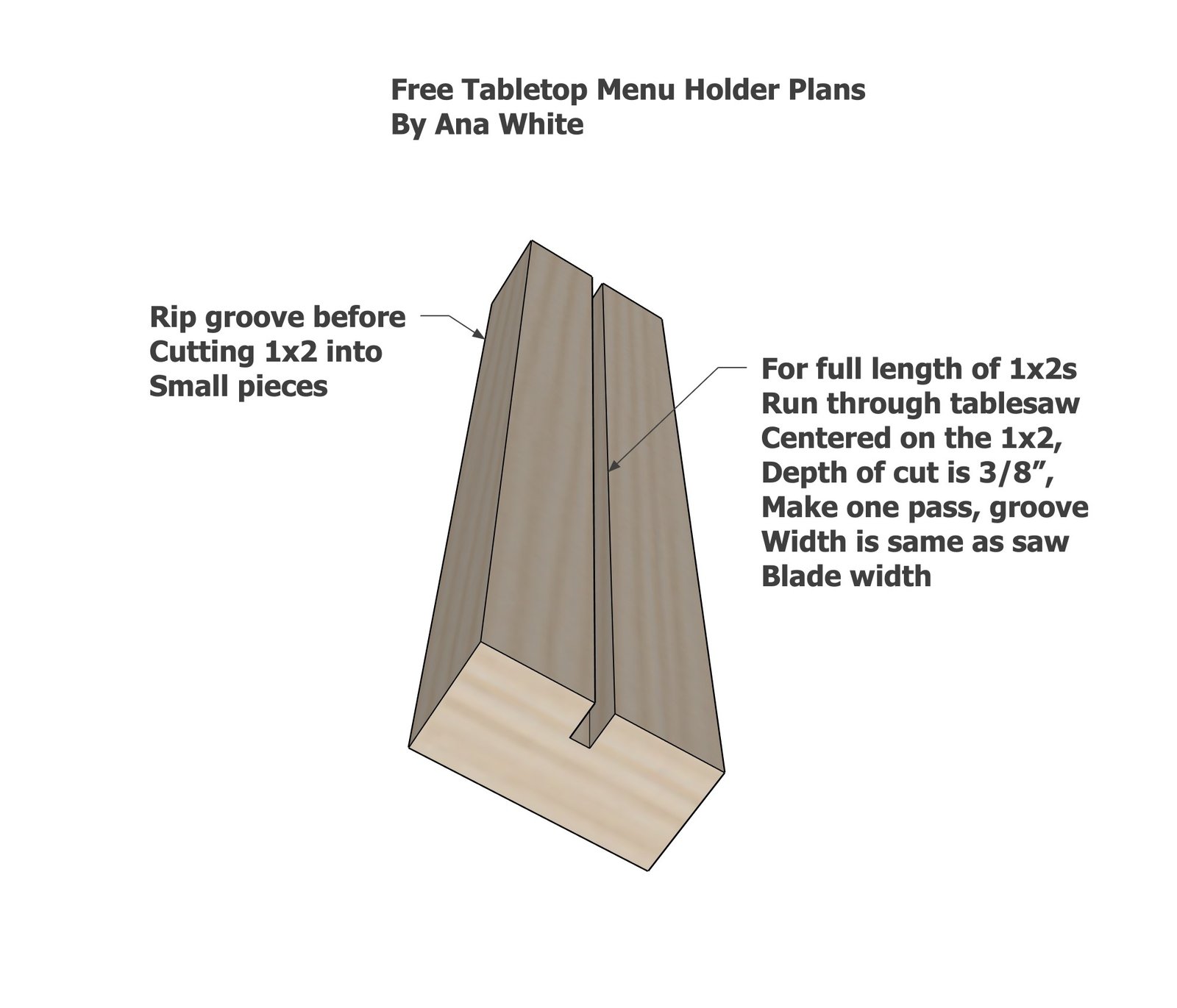 Build Your Own Table Menu Stands — step 1