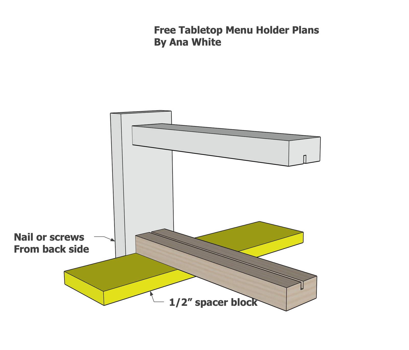 Build Your Own Table Menu Stands — step 3