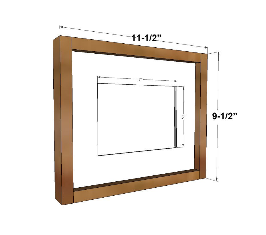 Build Your Own Wood Gallery Frames dimension diagram 1