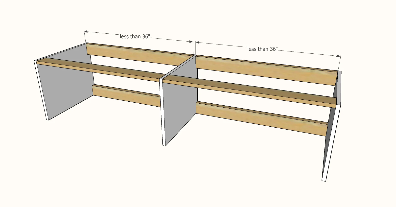 Built in Mudroom Bench with Open Bottom — step 3