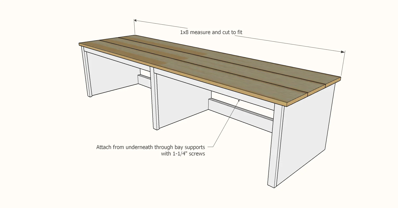 Built in Mudroom Bench with Open Bottom — step 5