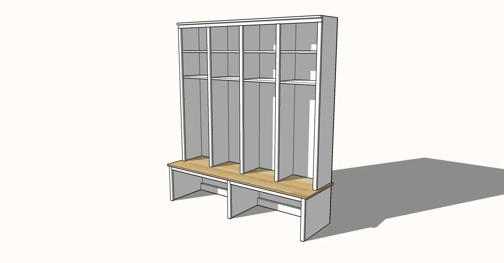 Built in Mudroom Bench with Open Bottom — step 6