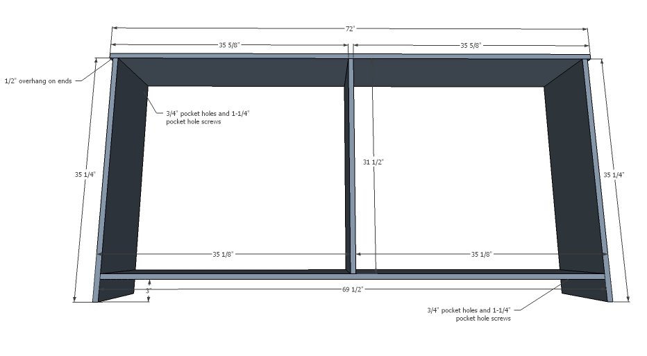 Cabinet Console Table — step 1
