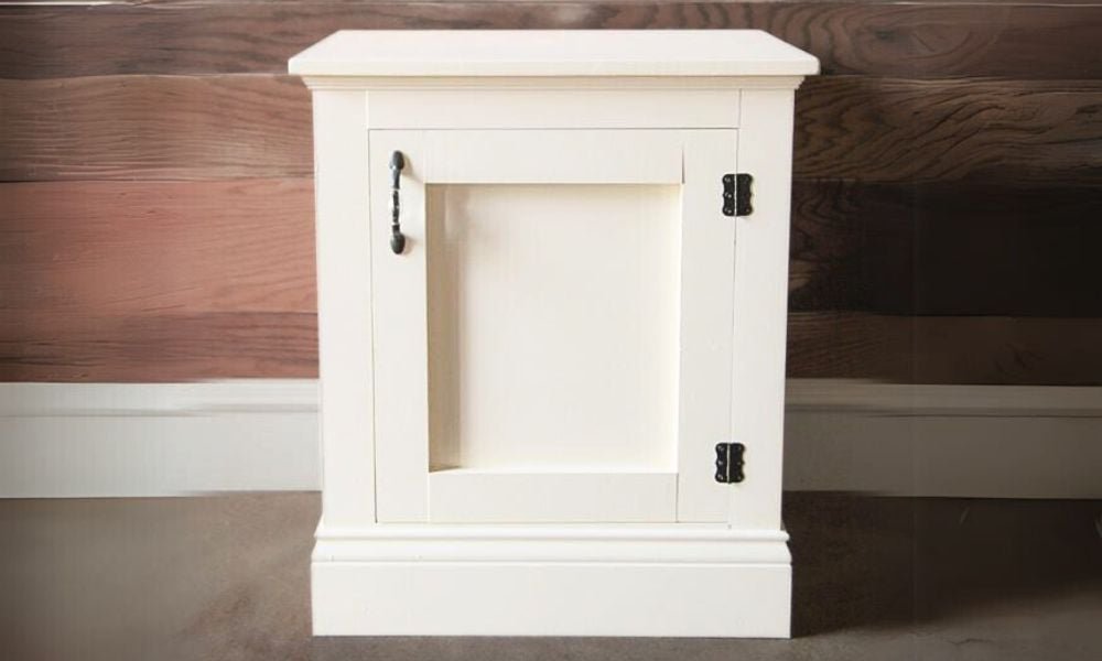 Cabinet Nightstands with Base Moulding