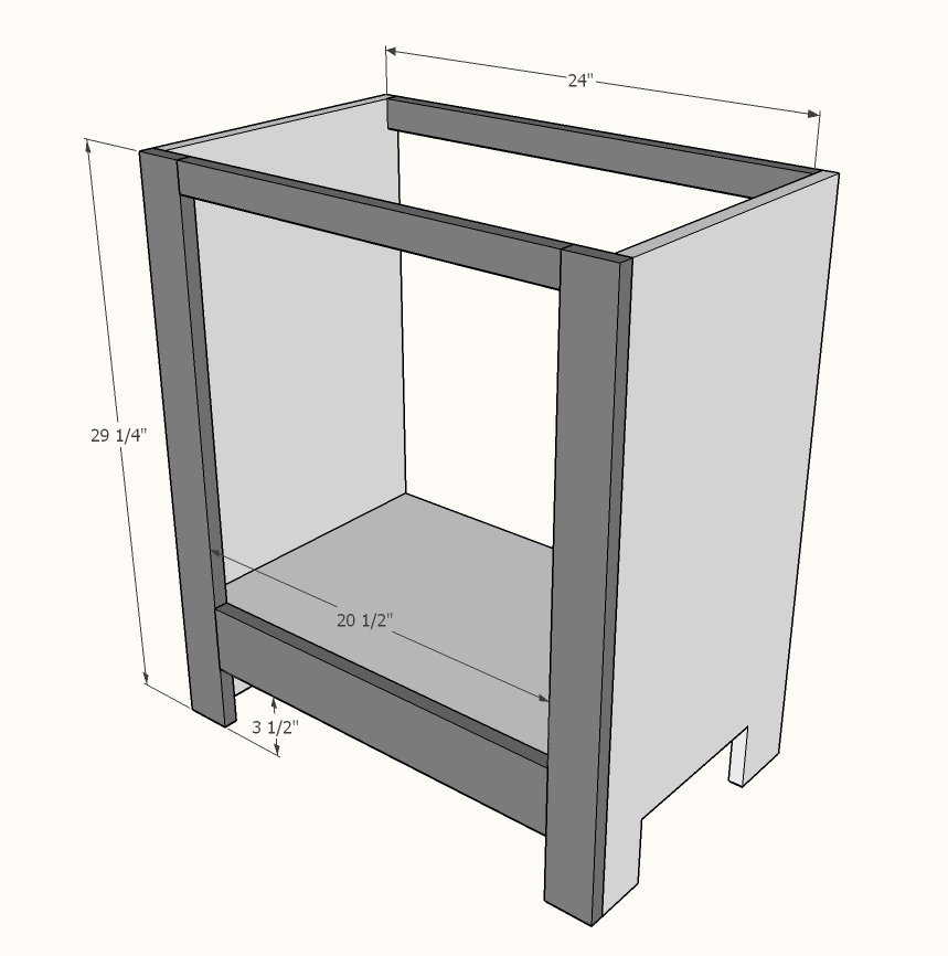 Cabinet Style Farmhouse Nightstand with Drawer — step 2