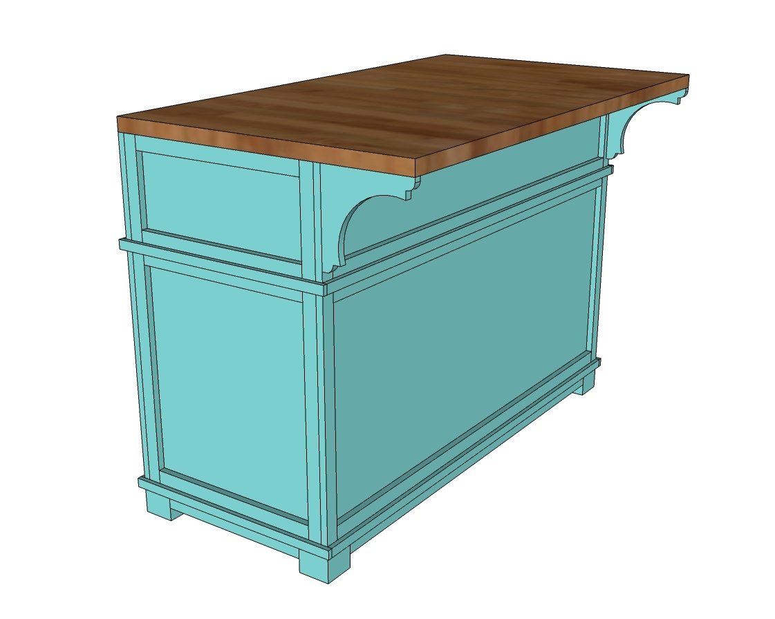 Cabinet Style Kitchen Island with Wine Grid — step 15