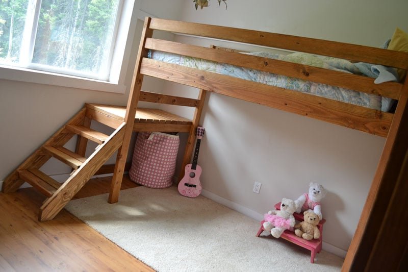 Camp Loft Bed with Stair, Junior Height