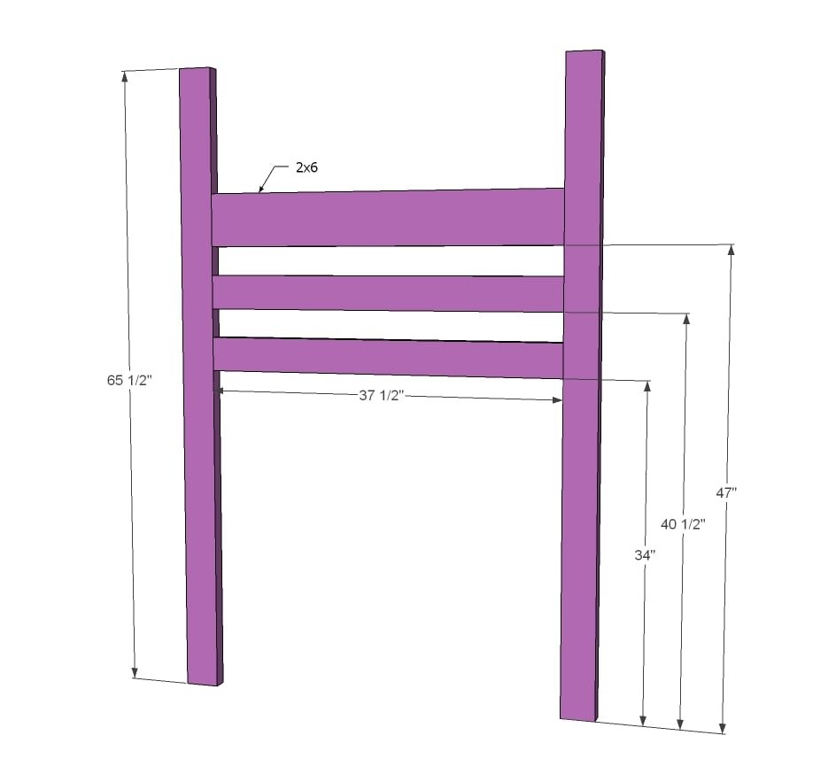 Camp Loft Bed with Stair, Junior Height — step 1