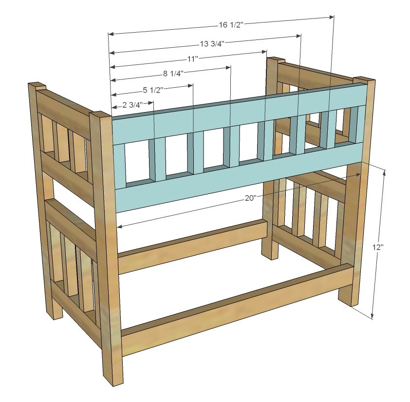 Camp Style Bunk Beds for American Girl or 18 Dolls — step 4