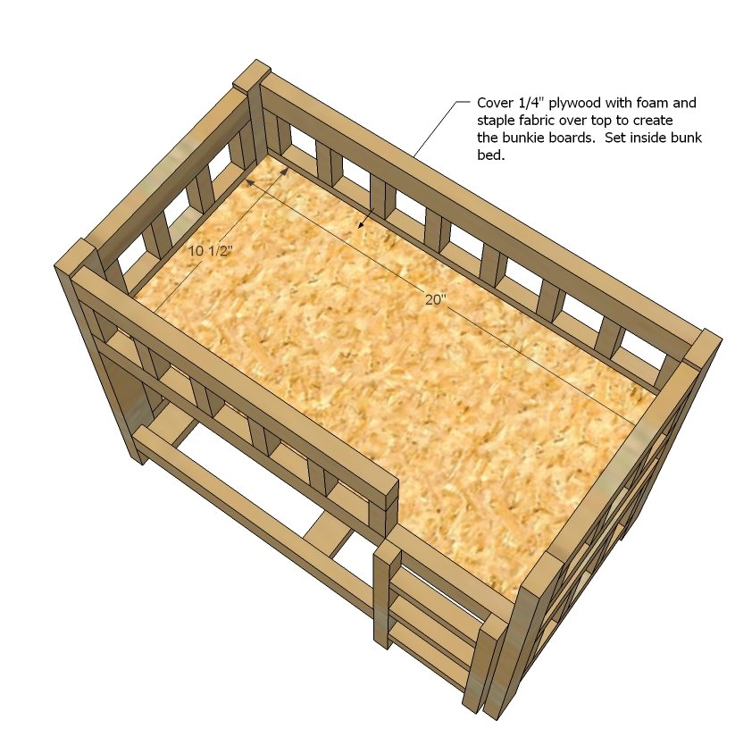 Camp Style Bunk Beds for American Girl or 18 Dolls — step 8