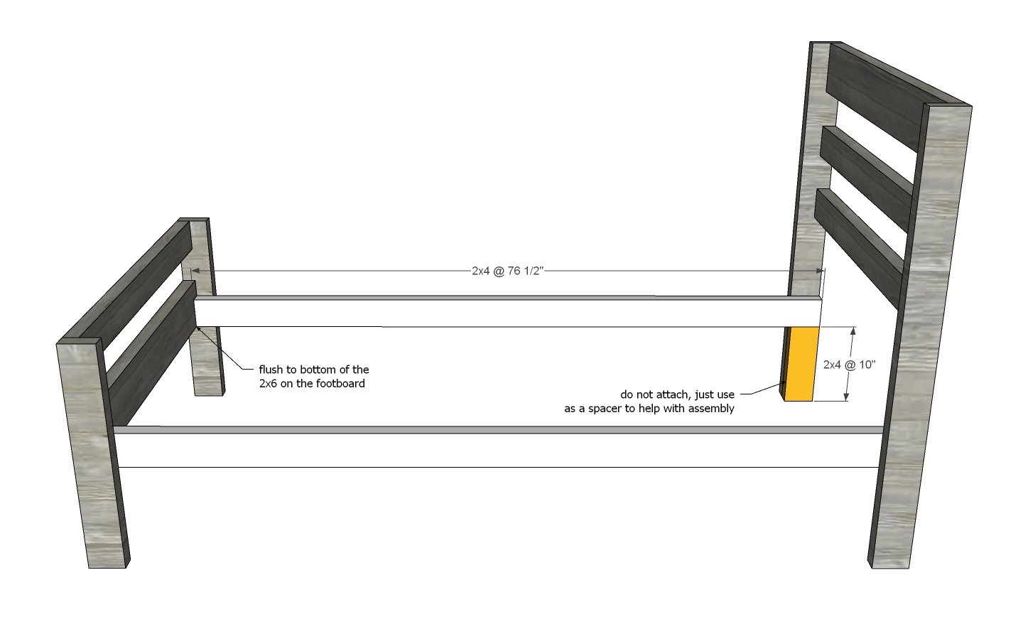 Camp Twin Bed Frame [Fits under the Camp Loft Bed] — step 2