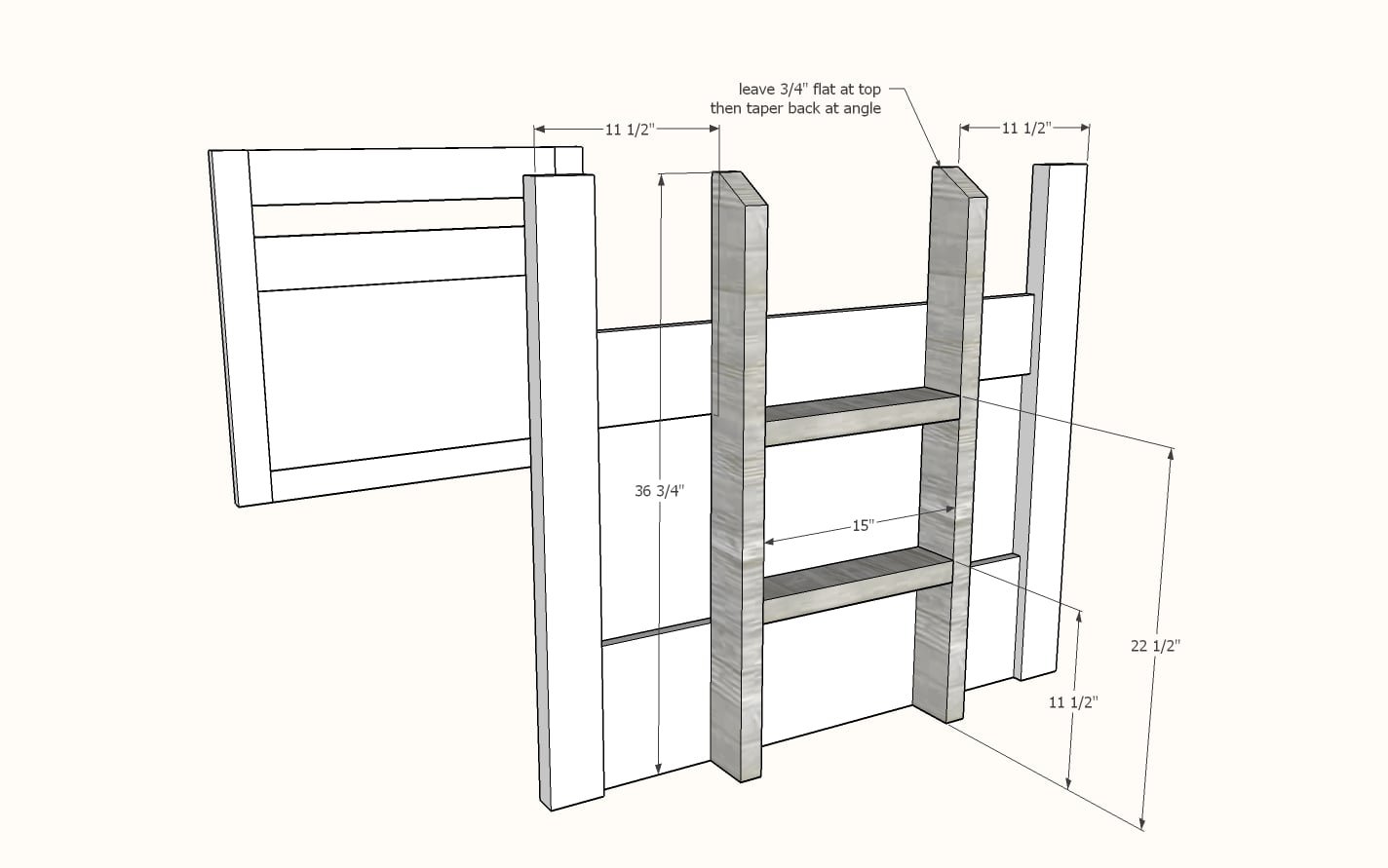 Captains Bed with Trundle Bed — step 3