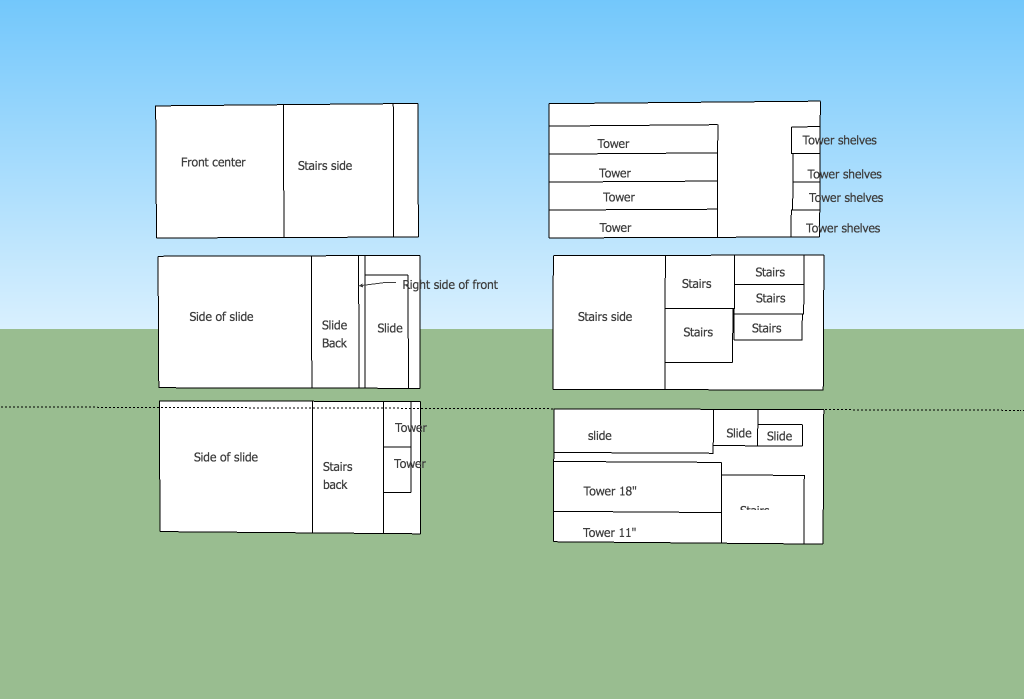 Castle Loft Bed with Stairs and Slide — step 1
