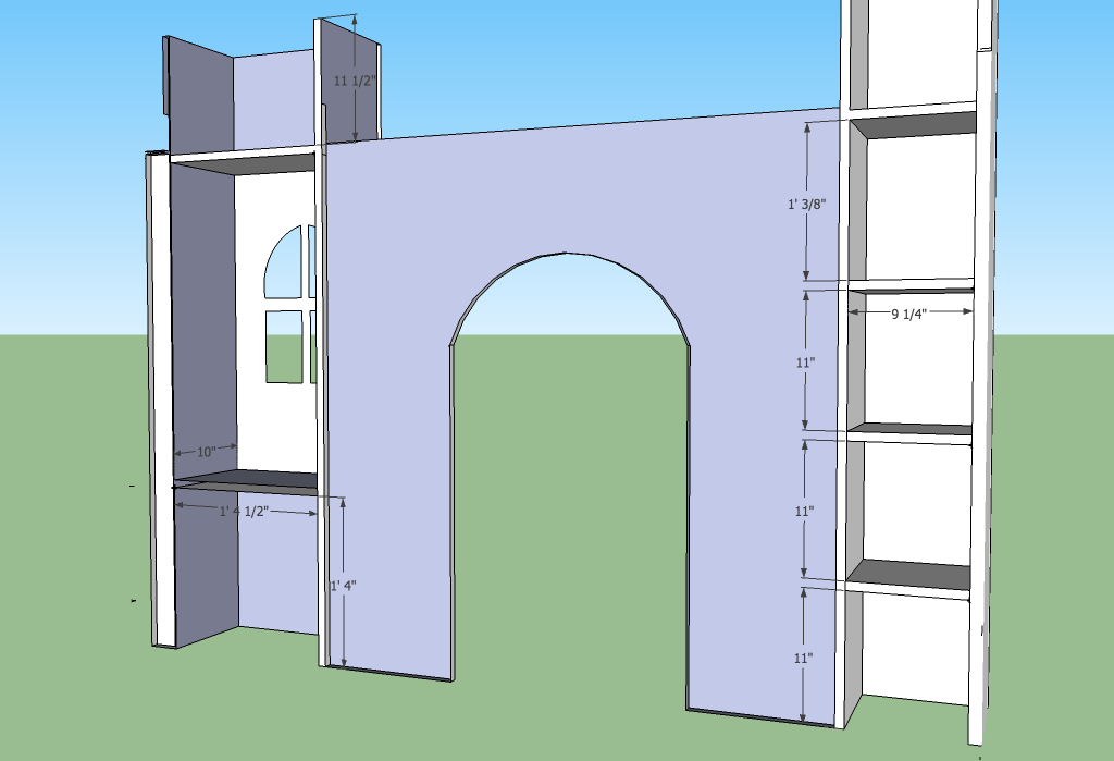 Castle Loft Bed with Stairs and Slide — step 5