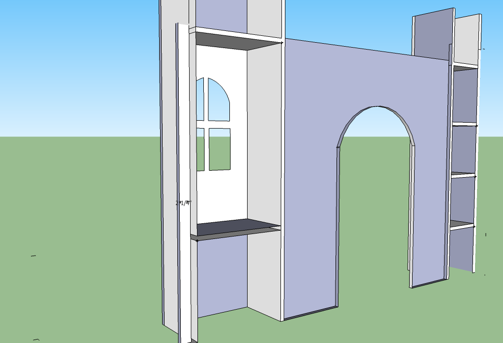 Castle Loft Bed with Stairs and Slide — step 6