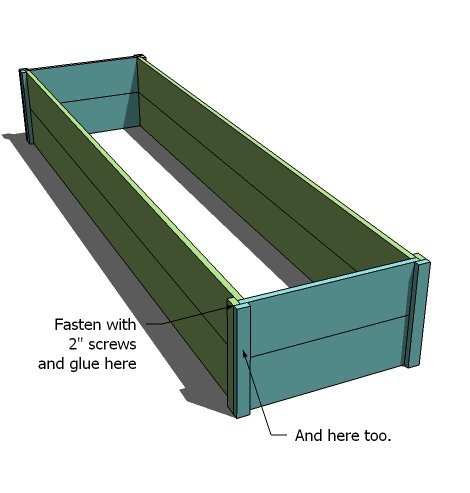 Cedar Fence Picket Raised Garden Beds — step 4