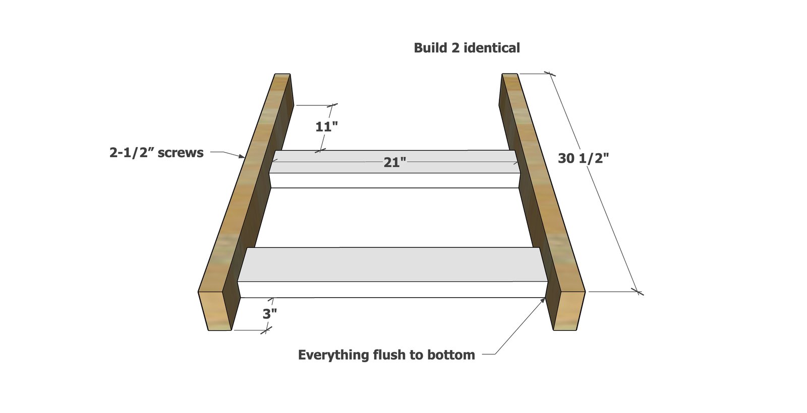 Cedar Fence Picket Raised Planter with Shelf — step 1