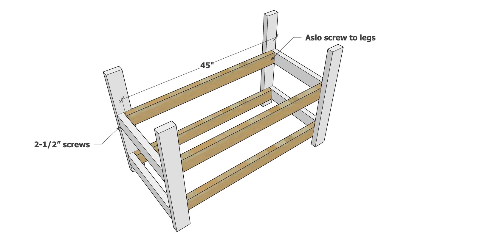 Cedar Fence Picket Raised Planter with Shelf — step 2