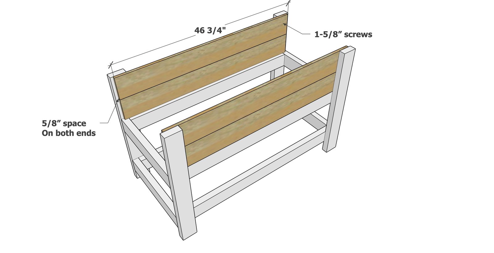 Cedar Fence Picket Raised Planter with Shelf — step 3