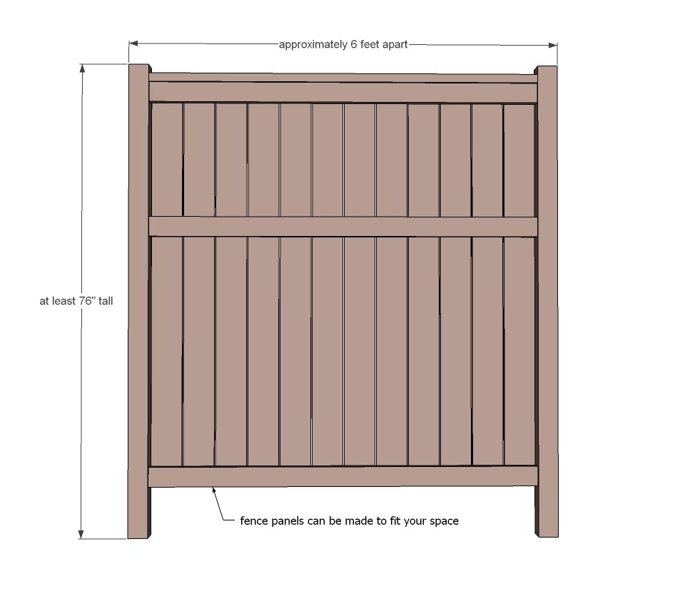 Cedar Fence dimension diagram 1