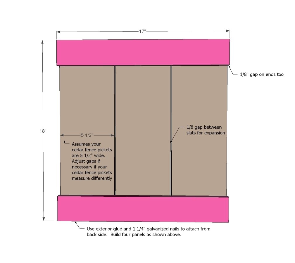 Cedar Planters with 2x2 Legs — step 1