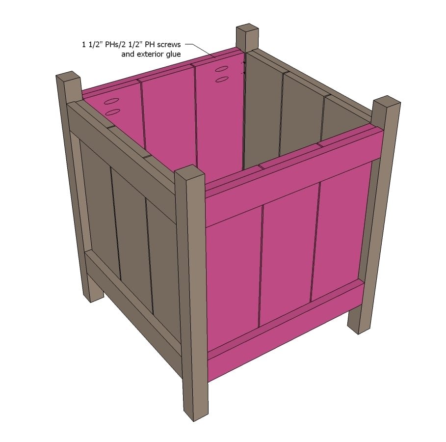 Cedar Planters with 2x2 Legs — step 3