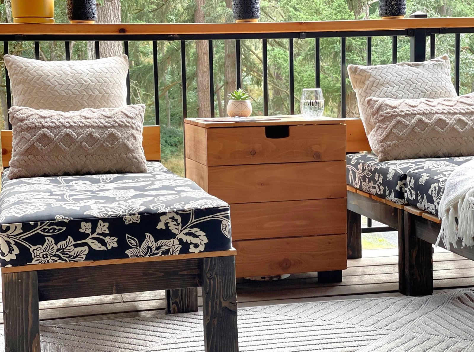 Cedar Propane Tank Cover Table
