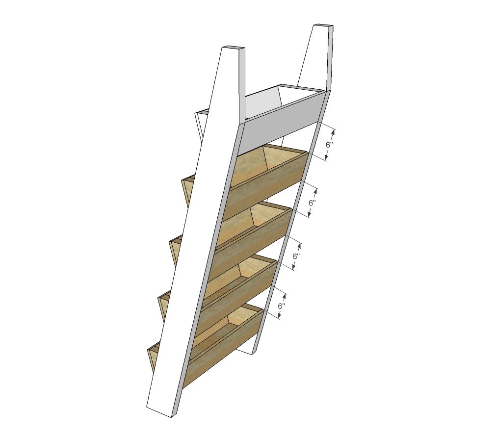 Cedar Vertical Tiered Ladder Garden Planter — step 5