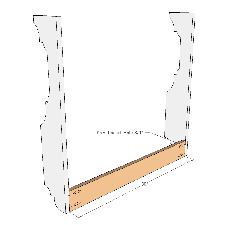 Chalkboard Cubby Shelf — step 2
