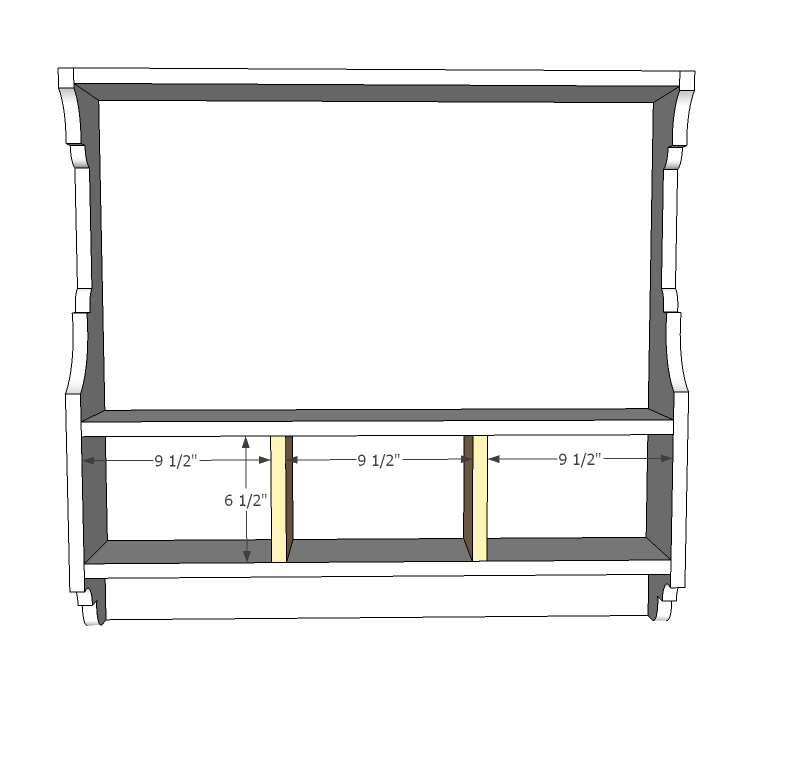 Chalkboard Cubby Shelf — step 4