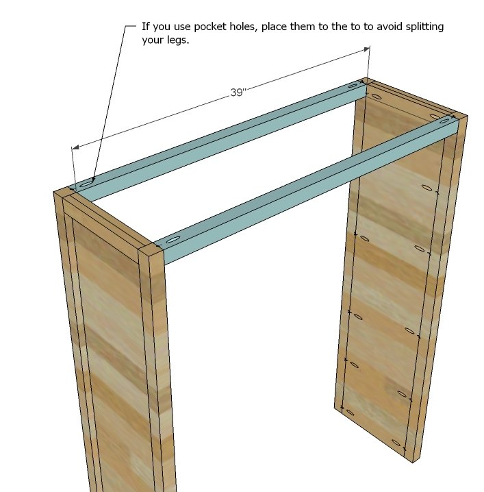 Chelsea Bunk Bed System Desk or Bookshelf Supports — step 4