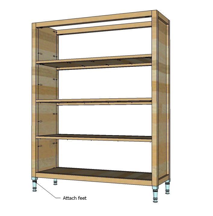 Chelsea Bunk Bed System Desk or Bookshelf Supports — step 7