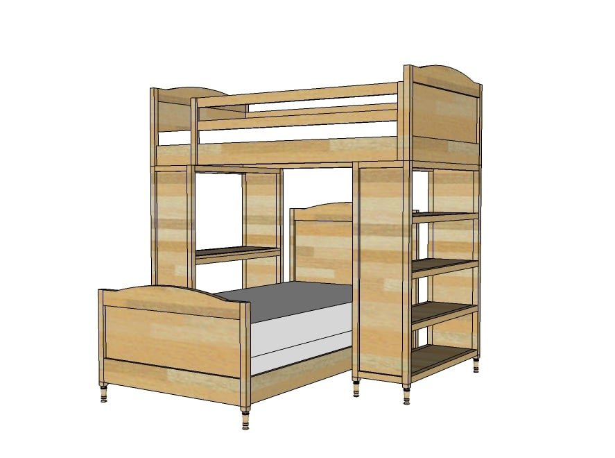 Chelsea Twin Bed or Bottom Bunk
