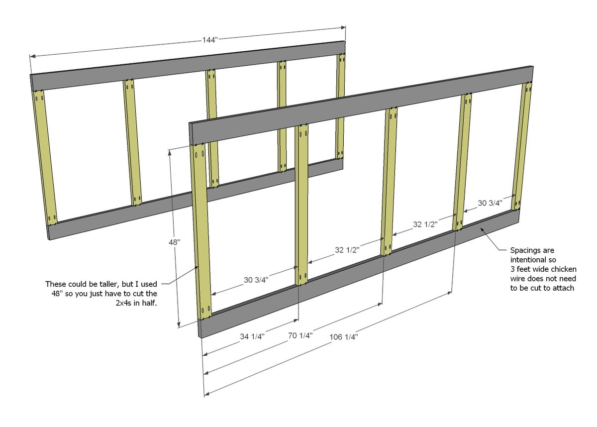 Chicken Coop Run for Shed Coop — step 1