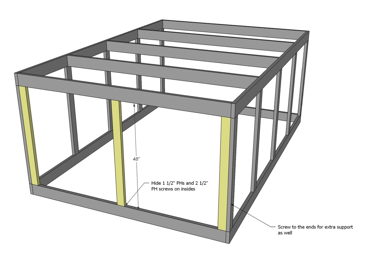 Chicken Coop Run for Shed Coop — step 3