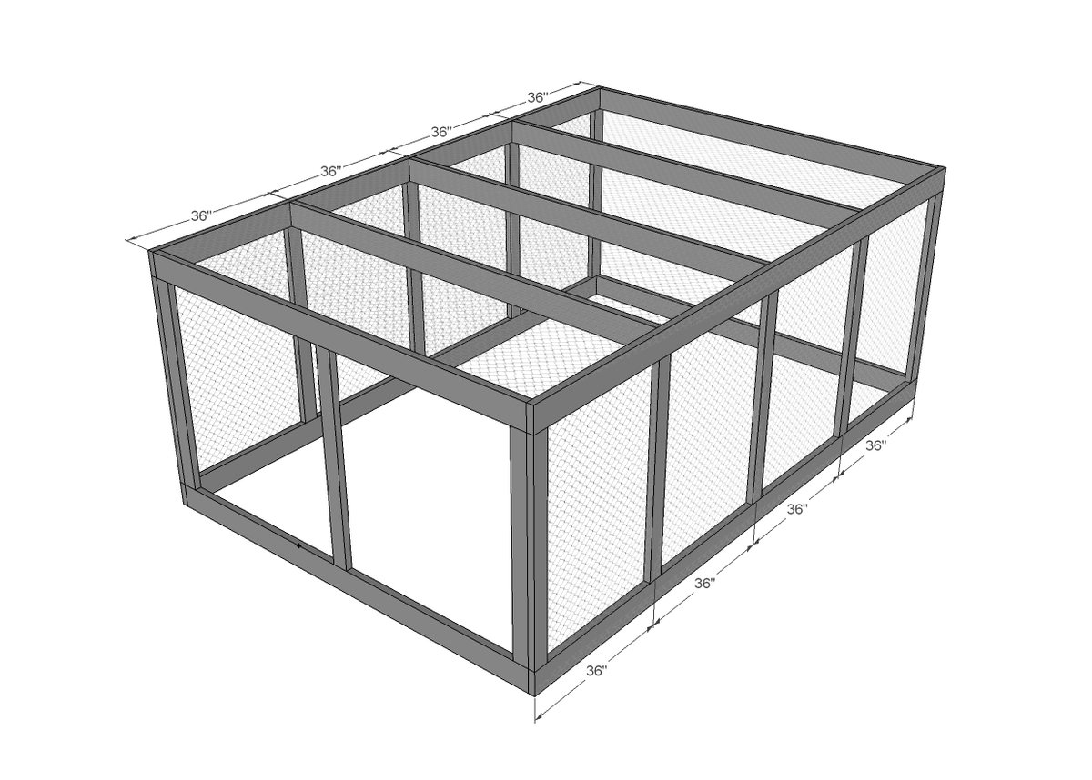 Chicken Coop Run for Shed Coop — step 4