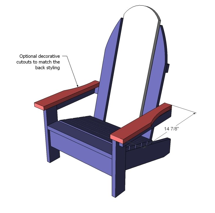 Child Sized Surf Board Adirondack Chair — step 8
