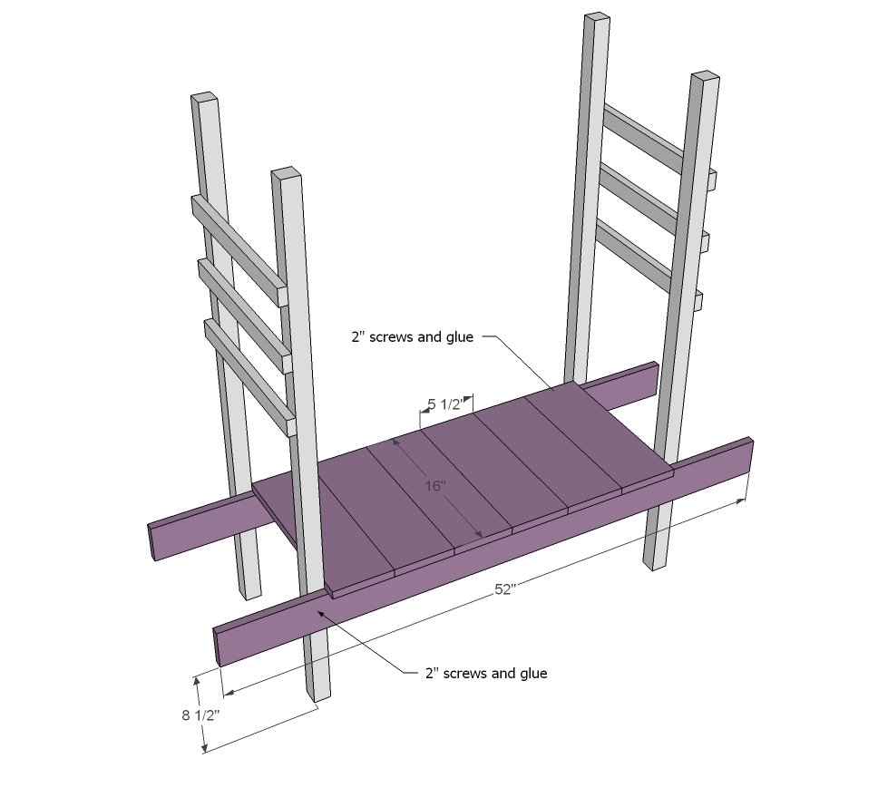 Child's Bench with Arbor — step 2