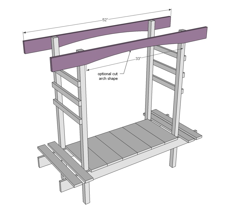 Child's Bench with Arbor — step 4