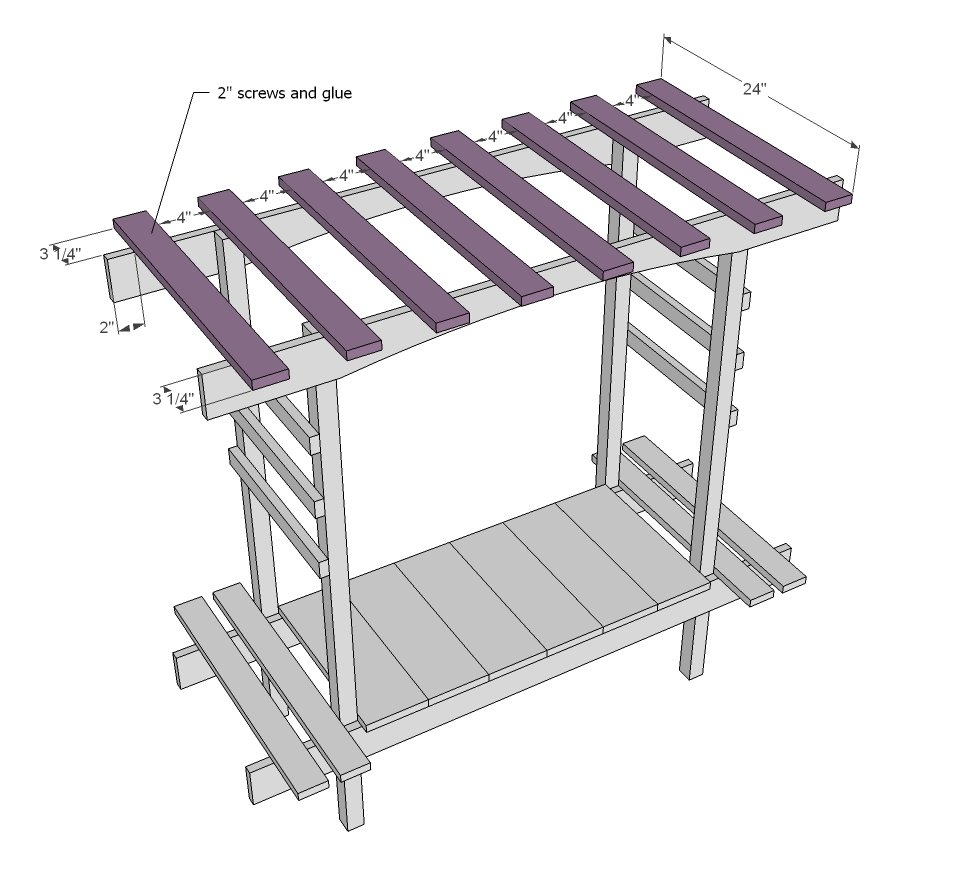 Child's Bench with Arbor — step 5