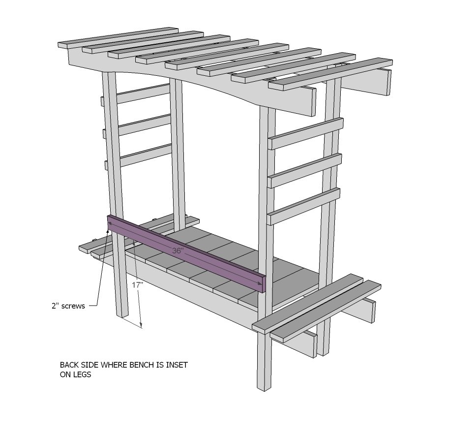 Child's Bench with Arbor — step 6