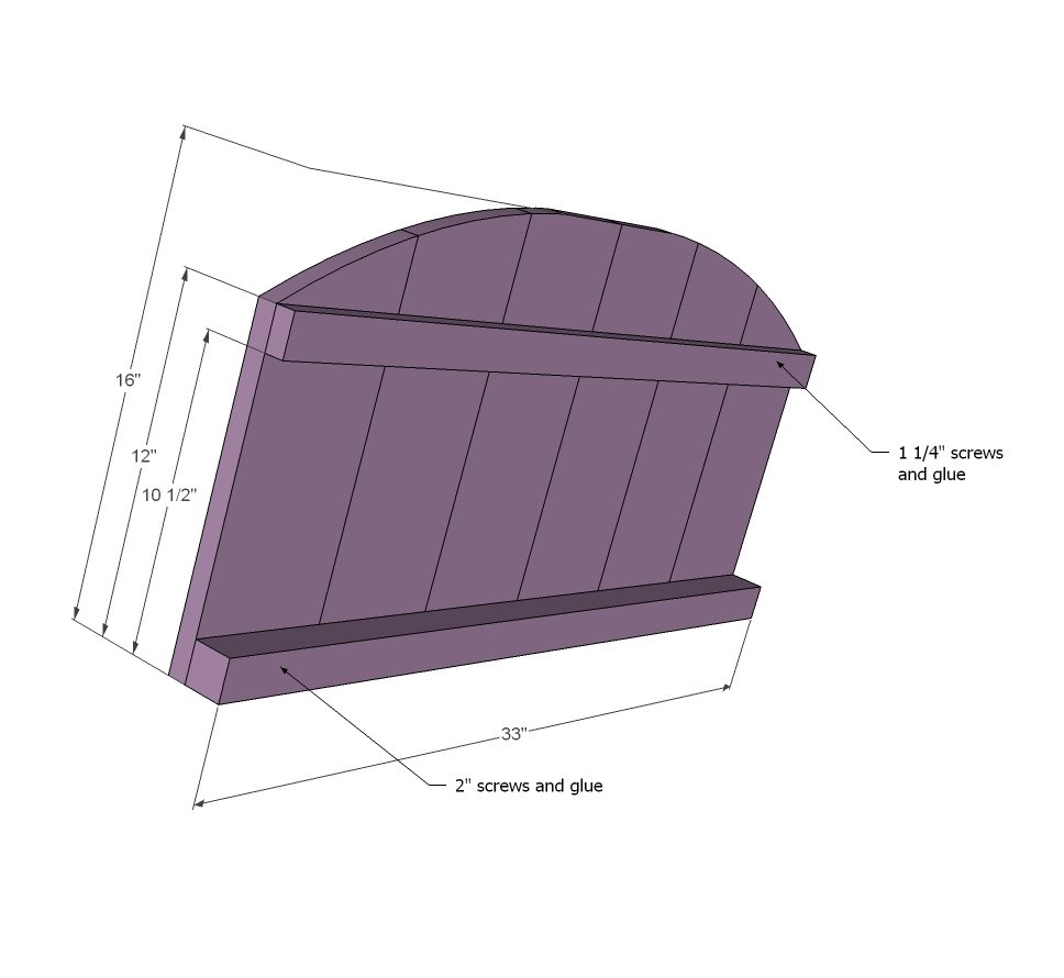 Child's Bench with Arbor — step 7
