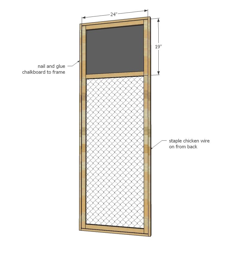 Christmas Card Display Frame with Chicken Wire and Chalkboard — step 4