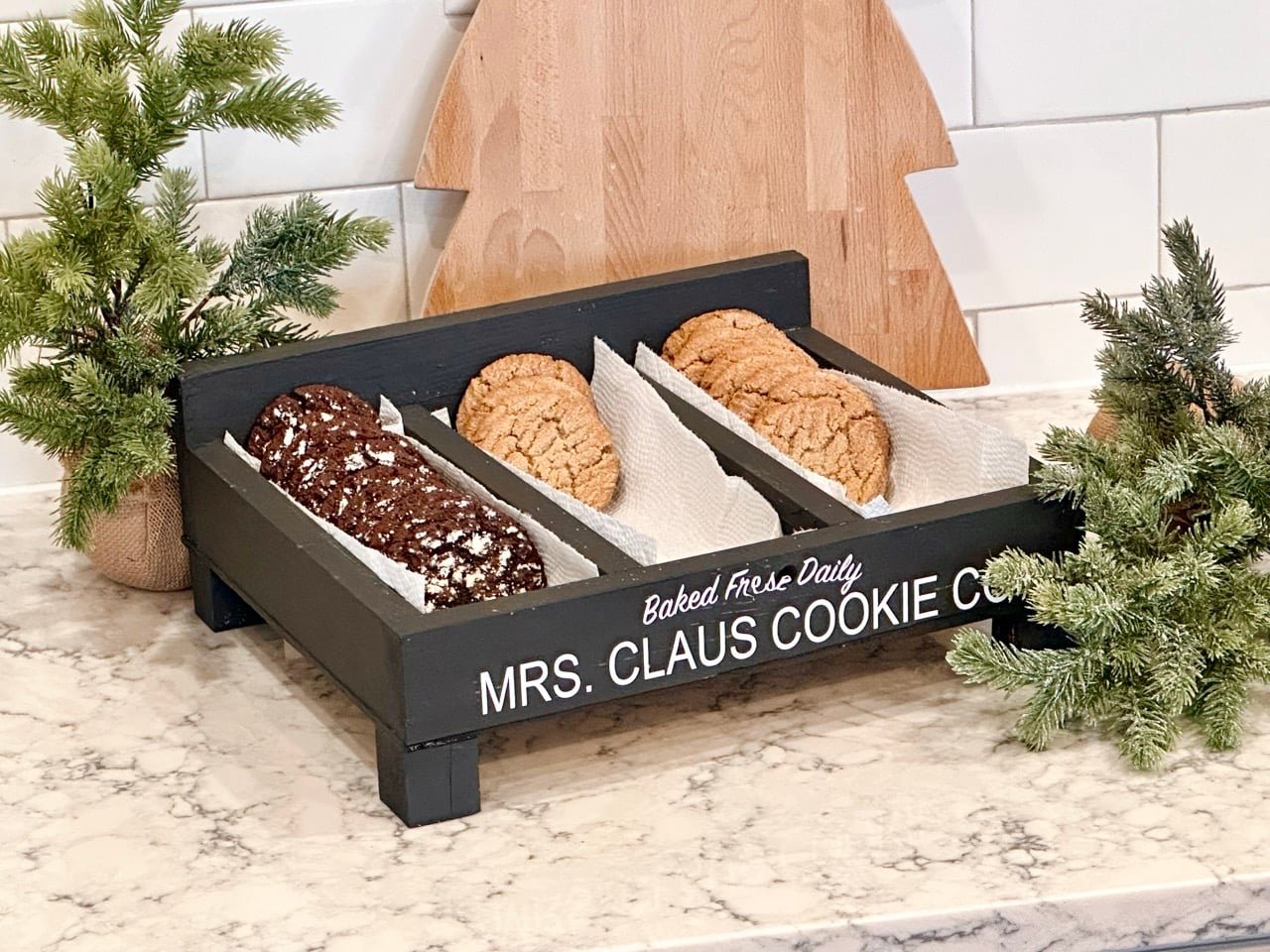 Christmas Cookie Box or Serving Display