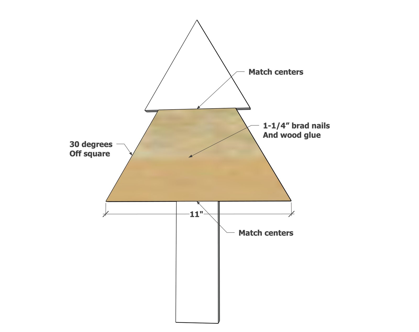 Christmas Tree Decor from Pallet Wood or Fence Picket — step 2