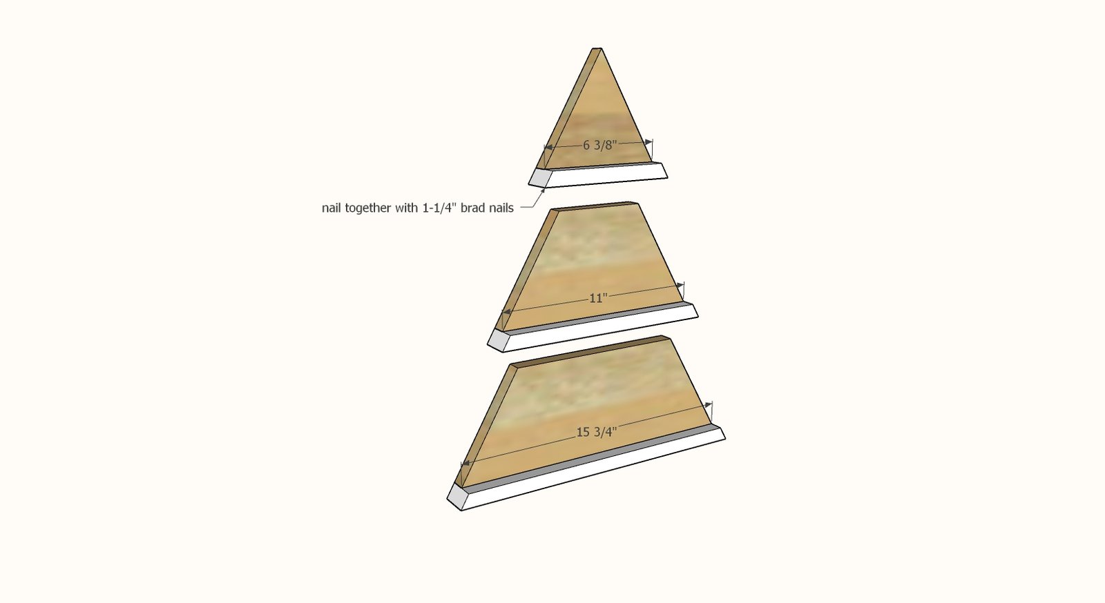 Christmas Tree Shaped Card Holder — step 1
