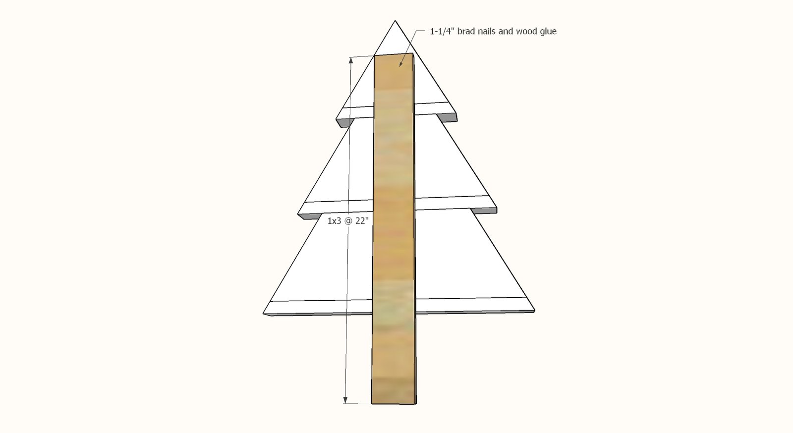 Christmas Tree Shaped Card Holder — step 2