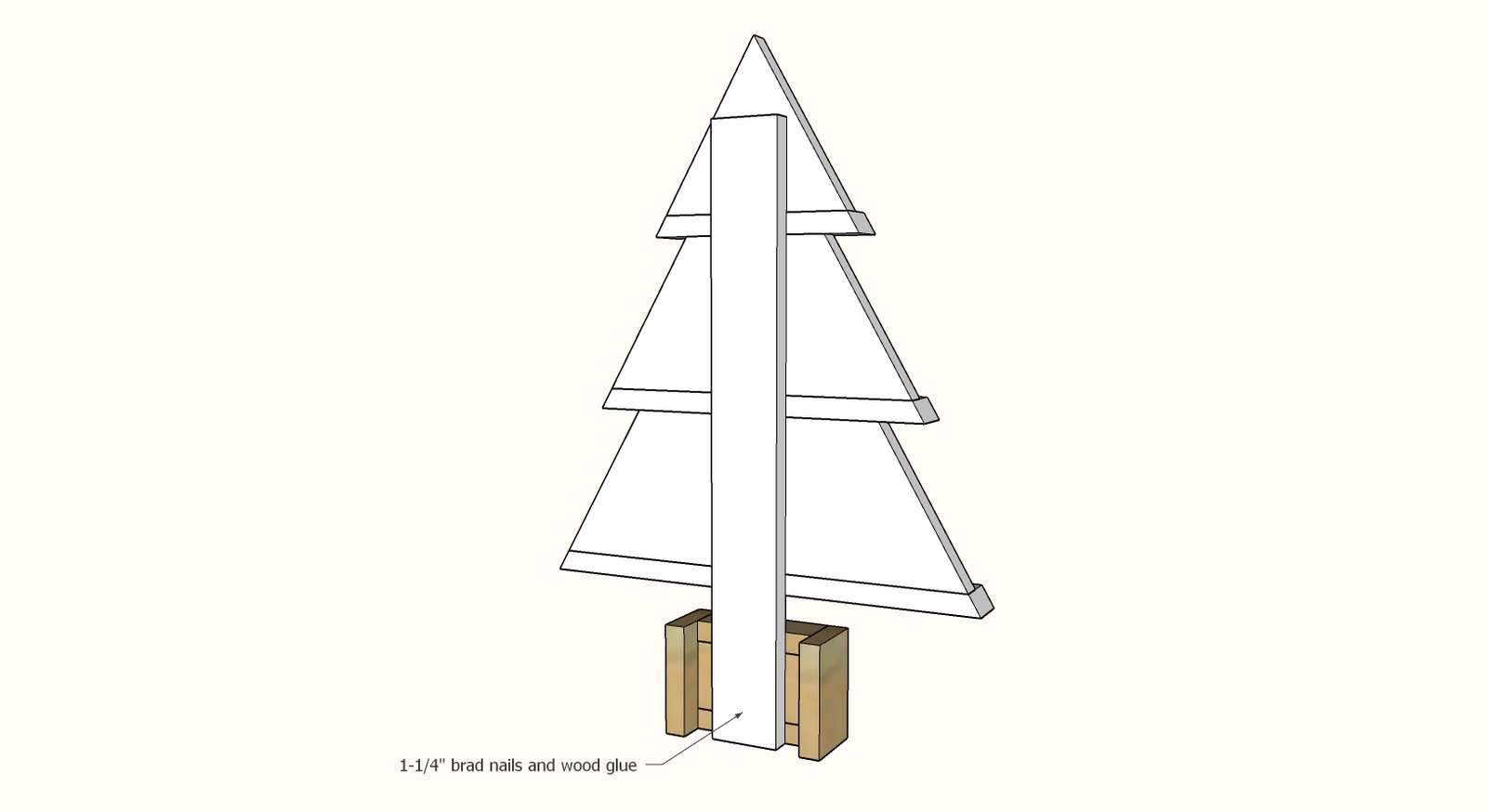 Christmas Tree Shaped Card Holder — step 4